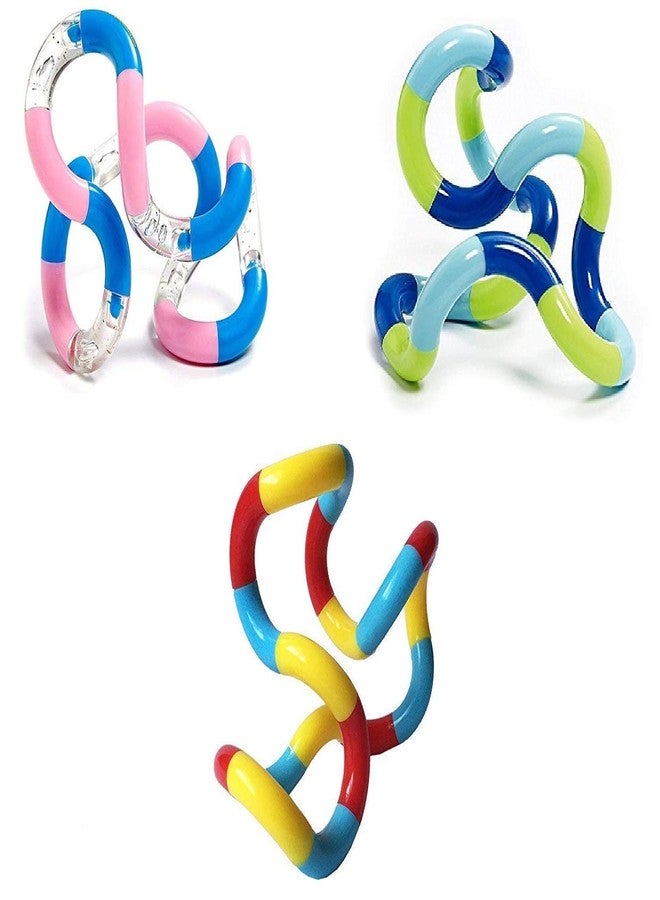 Tangle Jr. 1 pcs Classic Sensory Original Fidget Toy (1PC Yellow) - Image 1